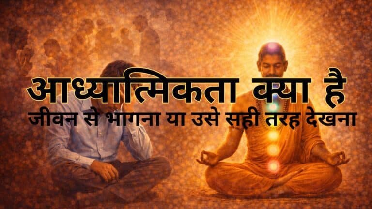 आध्यात्मिकता क्या है : जीवन से भागना या उसे सही तरह देखना