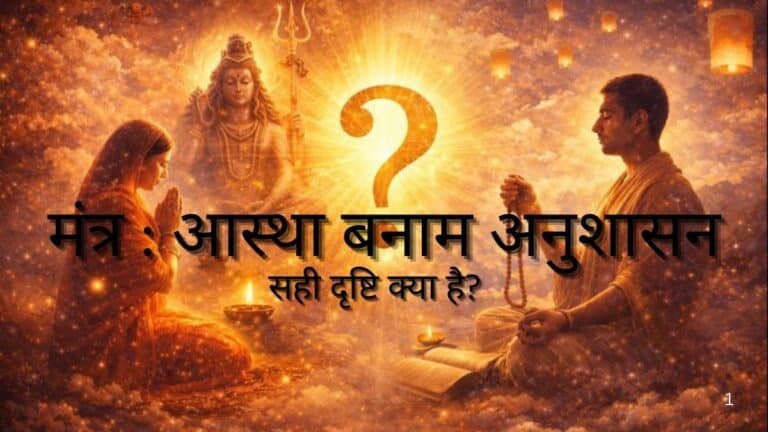 आस्था बनाम अनुशासन