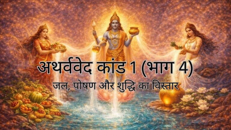 अथर्ववेद कांड 1 (भाग 4) : जल, पोषण और शुद्धि का विस्तार