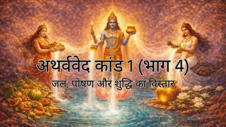 अथर्ववेद कांड 1 (भाग 4) : जल, पोषण और शुद्धि का विस्तार
