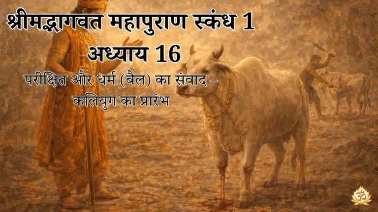 श्रीमद्भागवत महापुराण स्कंध 1 अध्याय 16: परीक्षित और धर्म (बैल) का संवाद – कलियुग का प्रारंभ