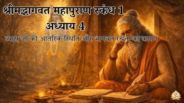 श्रीमद्भागवत महापुराण स्कंध 1 अध्याय 4: व्यास जी की आंतरिक स्थिति और भागवत रचना का कारण