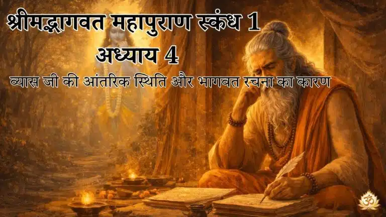 श्रीमद्भागवत महापुराण स्कंध 1 अध्याय 4: व्यास जी की आंतरिक स्थिति और भागवत रचना का कारण