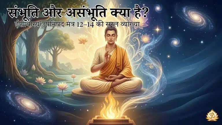संभूति और असंभूति क्या है? ईशावास्य उपनिषद मंत्र 12–14 की सरल व्याख्या