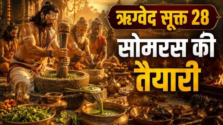 ऋग्वेद मंडल 1 सूक्त 28. इन्द्र के लिए सोम तैयार करने का वर्णन